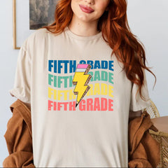 Custom Retro 5th Grade Shirt for teachers - Personalized Fifth Grade T-shirt