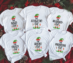 Funny Custom Elf Family Matching Christmas Shirt