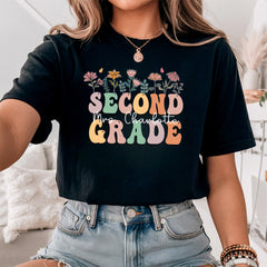 Floral 2nd Grade Teacher Shirt