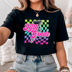 Retro Fifth Grade Teacher Shirt