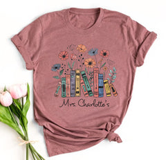 Personalized Book Lover Teacher Shirt