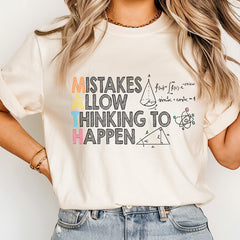 Mistakes Allow Thinking To Happen Shirt Math Teacher Shirt