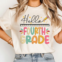 Hello Fourth Grade Teacher Shirt