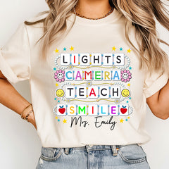 Light Camera Teach Smile Teacher Shirt