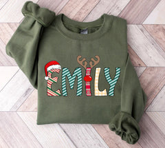 Custom Name Family Christmas Sweatshirts