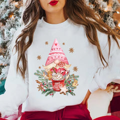 Pink Gnome Christmas Sweatshirt, Pink Christmas Gnomes Sweater