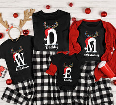 Personalized Family Christmas Shirts, Matching Custom Name Shirts