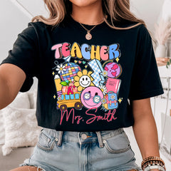 Personalized Retro Teacher Name Shirt