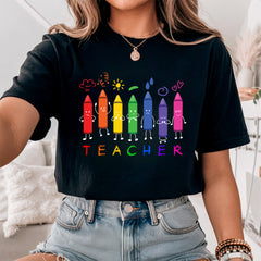 Cute Crayon Teacher Shirt, Back To School Shirt