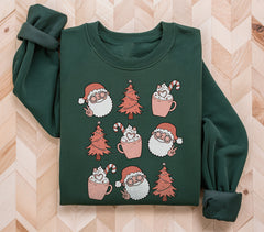 Cute Retro Santa Christmas Sweatshirt