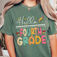 Hello Fourth Grade Teacher Shirt