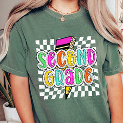 Second Grade Teacher Team Shirt With Lighting Bolt