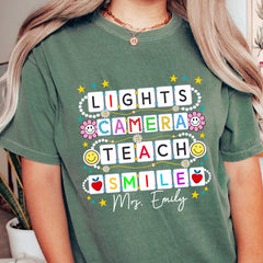 Light Camera Teach Smile Teacher Shirt