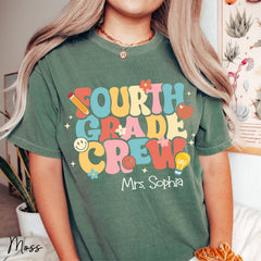 Retro 4th Grade Crew Comfort Colors Tee