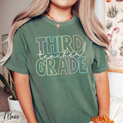 Comfort Color Third Grade Teacher Shirt