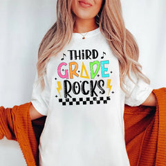 Rock your classroom with our Retro Third Grade Teacher Shirt