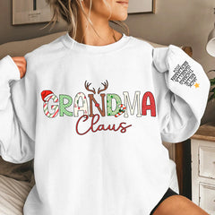 Personalized Christmas Grandma Clause Sweatshirt