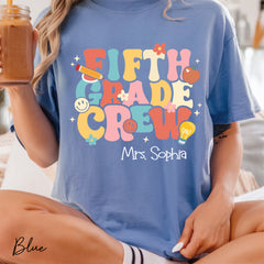 Retro 5th Grade Teacher Shirt, Comfort Colors Tee for 5th Grade