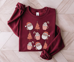 Cute Retro Santa Christmas Sweatshirt