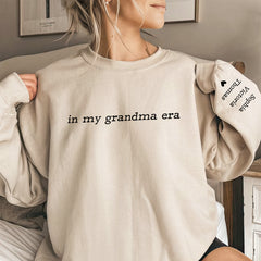 Grandma Sweatshirt With Grandkids Names