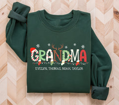Grandma Sweatshirt With Custom Grandkid Name