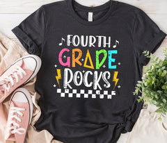 Retro Fourth Grade Rocks Shirt