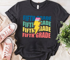 Custom Retro 5th Grade Shirt for teachers - Personalized Fifth Grade T-shirt