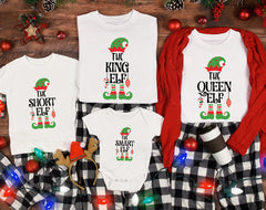 Funny Custom Elf Family Matching Christmas Shirt