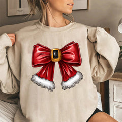 Christmas Coquette Bow Sweatshirt, Christmas Coquette Bow Sweater