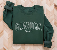 Personalized Grandma Sweatshirt With Custom EST. Date