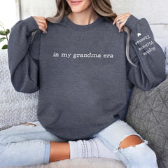 Grandma Sweatshirt With Grandkids Names