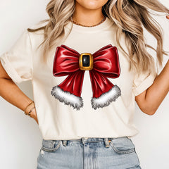 Christmas Coquette Comfort Colors Shirt, Christmas Retro Coquette Bow Shirt