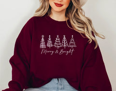 Merry And Bright Tree Sweatshirts