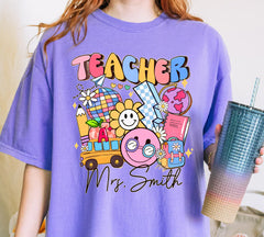 Personalized Retro Teacher Name Shirt