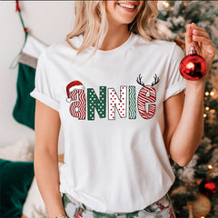 Personalized Family Christmas Shirts, Custom Name Christmas Shirts