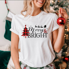 Merry And Bright Matching Family Shirts