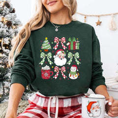 Christmas Coquette Sweatshirt, Retro Christmas Coquette Sweater