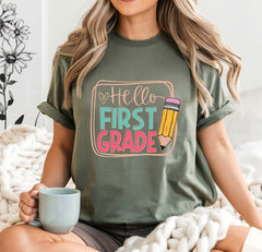 Hello First Grade Shirt, First Grade Teacher Shirt