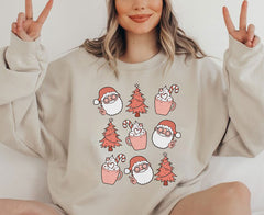 Cute Retro Santa Christmas Sweatshirt