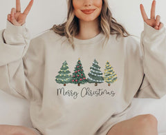 Christmas Trees Sweatshirt | Holiday Sweatshirt For Family