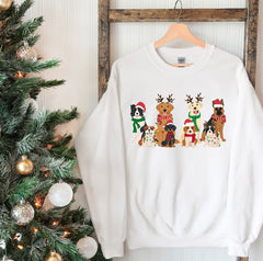 Christmas Dog Sweatshirt, Christmas Holiday Dog Crewneck