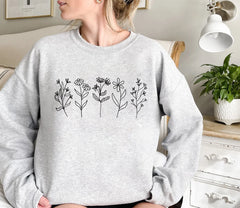 Flower Floral Sweatshirt For Nature Lover