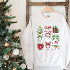 Christmas Coquette Sweatshirt, Retro Christmas Coquette Sweater