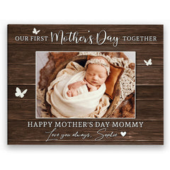 1st Mothers Day Gift From Baby | New Mom Canvas