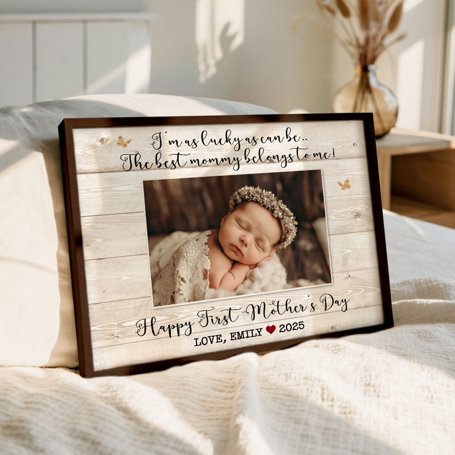 1st Mothers Day Gift From Baby | New Mother Canvas | Dear Mommy Canvas