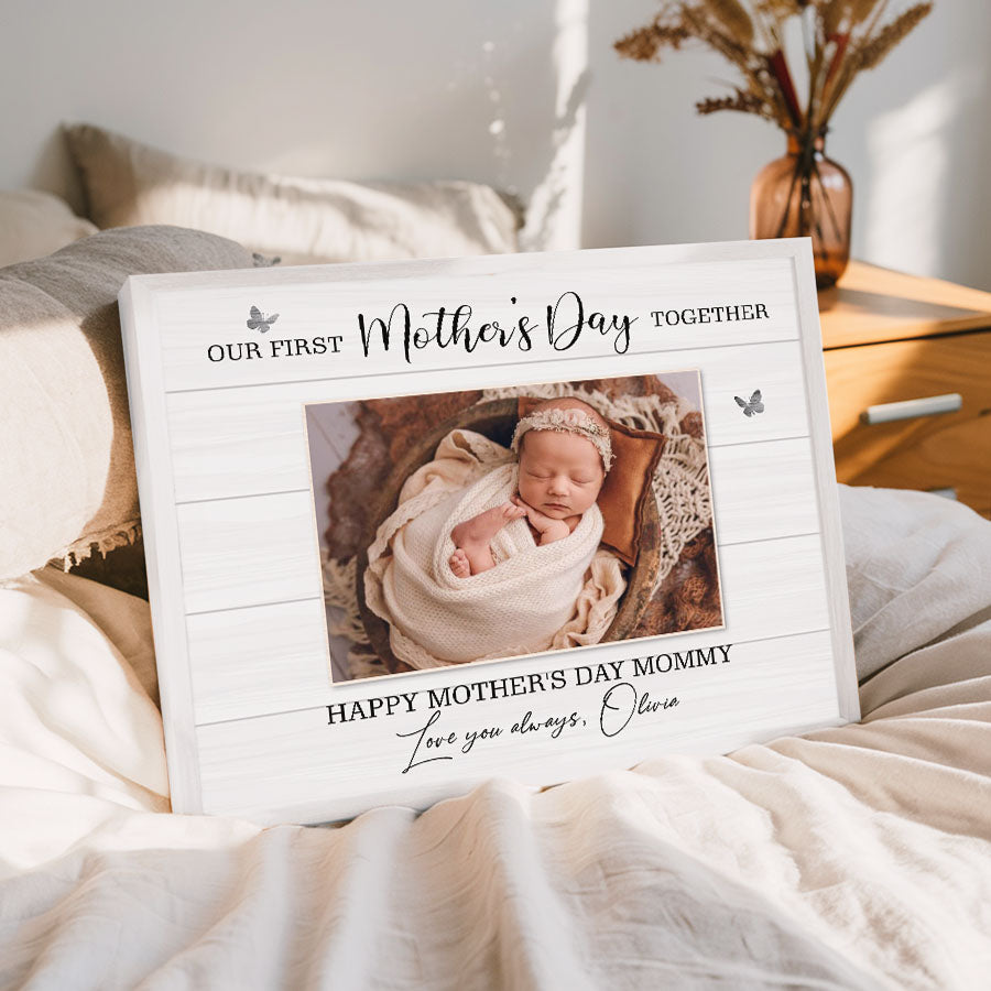 1st Mothers Day Gift From Baby | New Mother Canvas