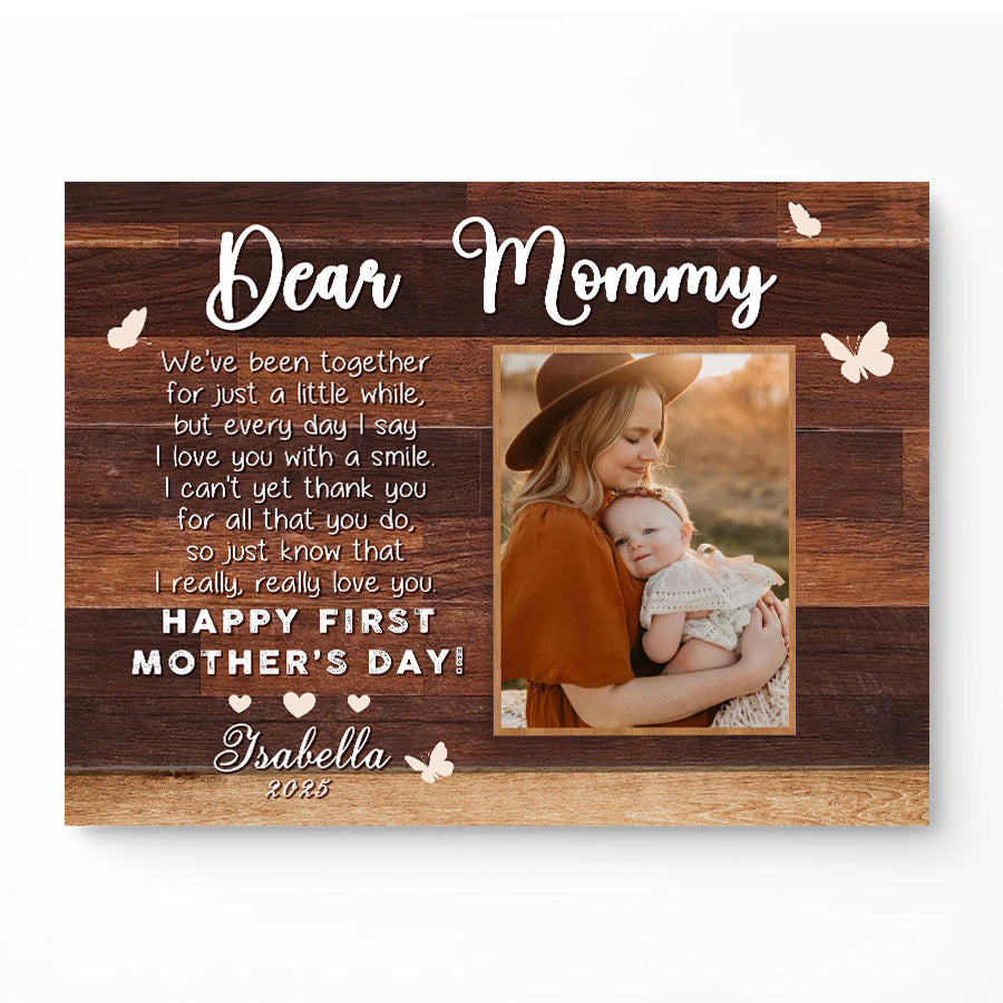 1st Mothers Day Gift | First Time Mothers Day Canvas
