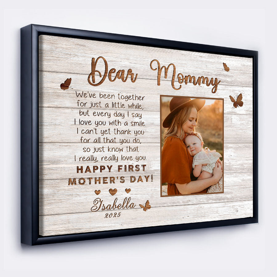 1st Mothers Day Gift | First Mothers Day Canvas | First Time Mom Mothers Day Gift