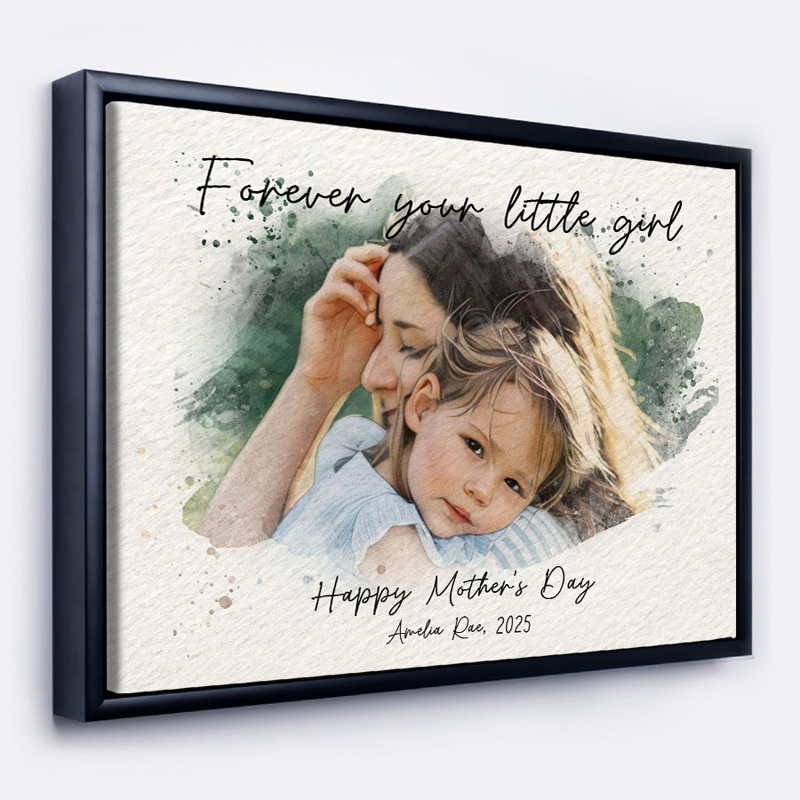 1st Mothers Day Gift | Mother’s Day Watercolor Portrait From Photo | First Time Mothers Day Gift
