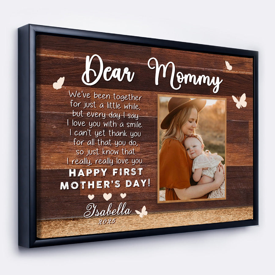 1st Mothers Day Gift | First Time Mothers Day Canvas